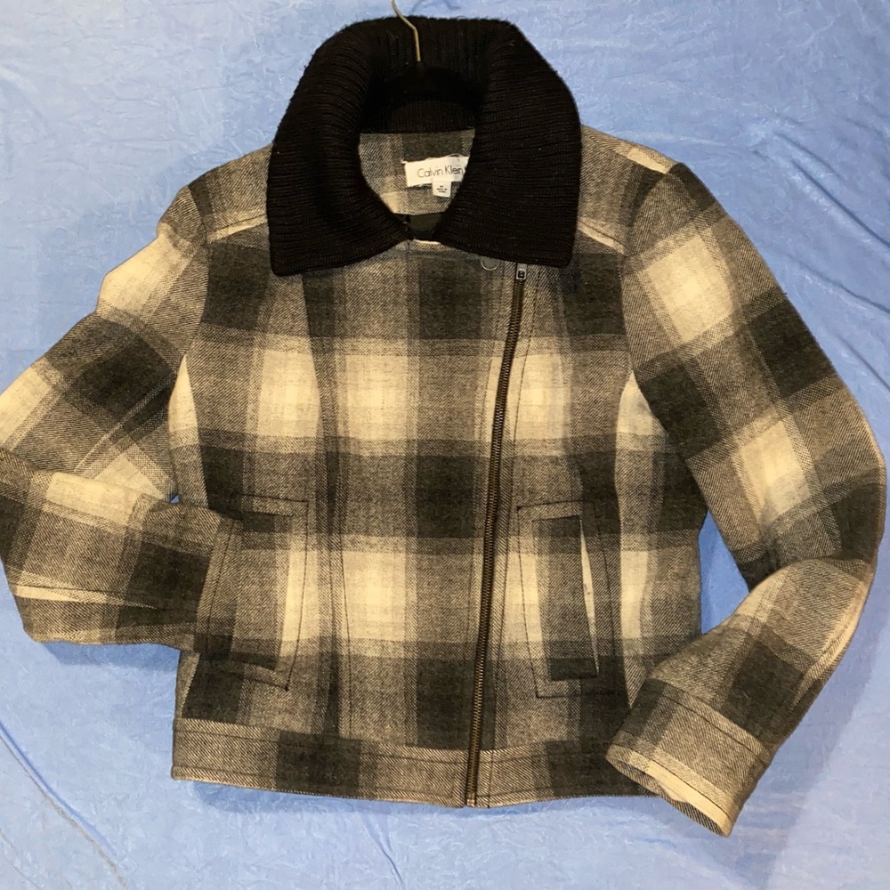 *SOLD* Wool blend Calvin Klein bomber/moto jacket